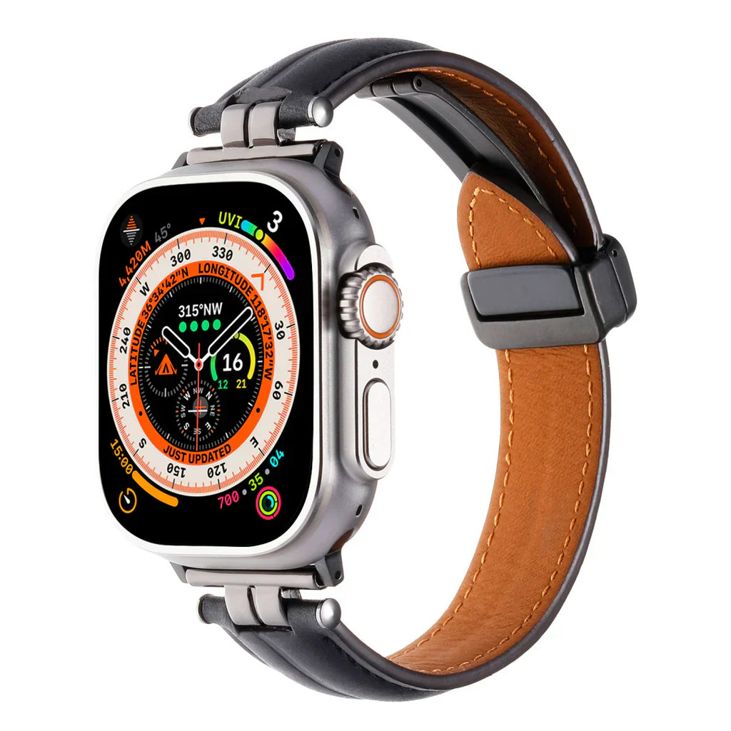 Cinturino in pelle magnetico per Apple Watch