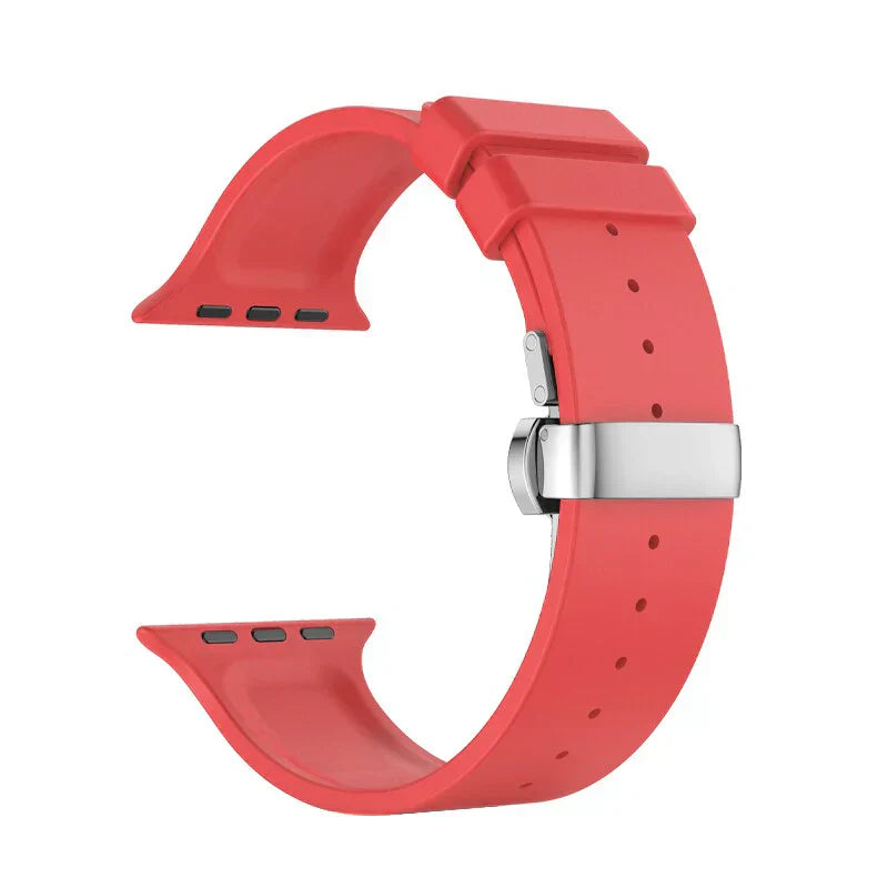 Luxusní pásek s motýlkovou sponou z FKM pro Apple Watch