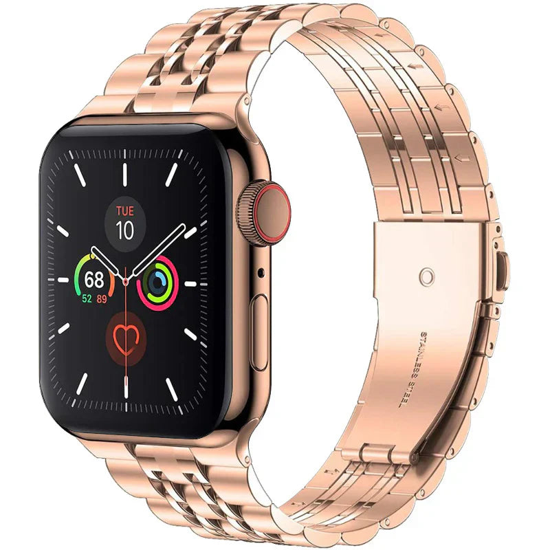 Luksusowa składana bransoleta ze stali nierdzewnej do Apple Watch