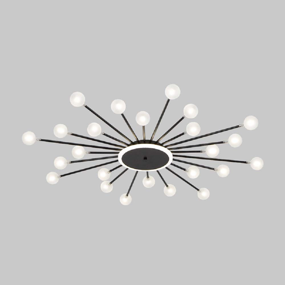 Arisha Nordic LED Flush Mount Ceiling Light Gold/Black Metal Living Room - Neutralighting