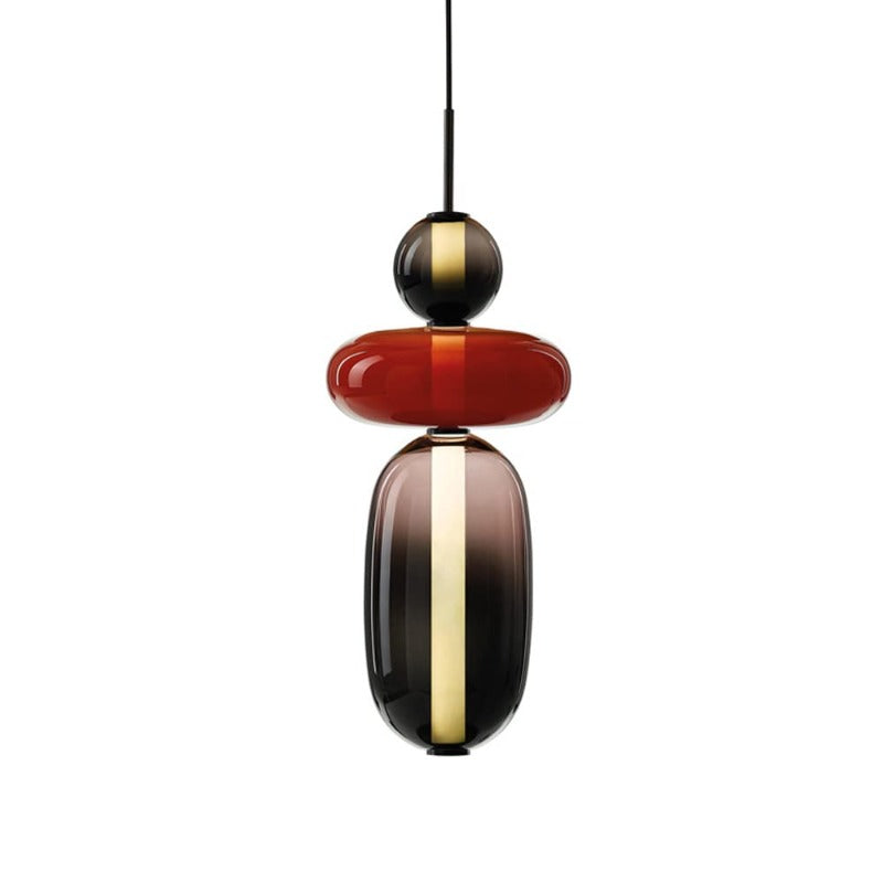 Syro LED-Pendelleuchte aus bonbonfarbenem Glas