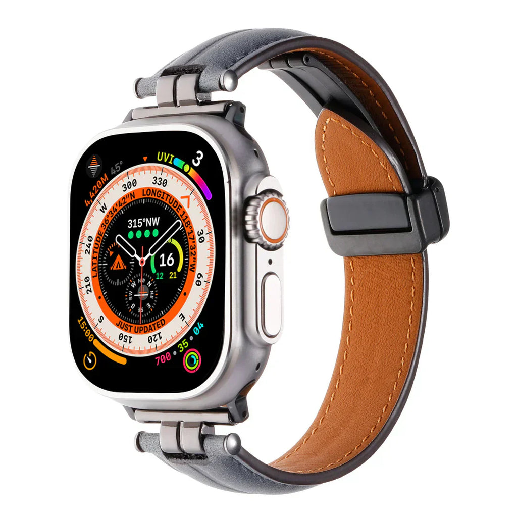 Cinturino in pelle magnetico per Apple Watch