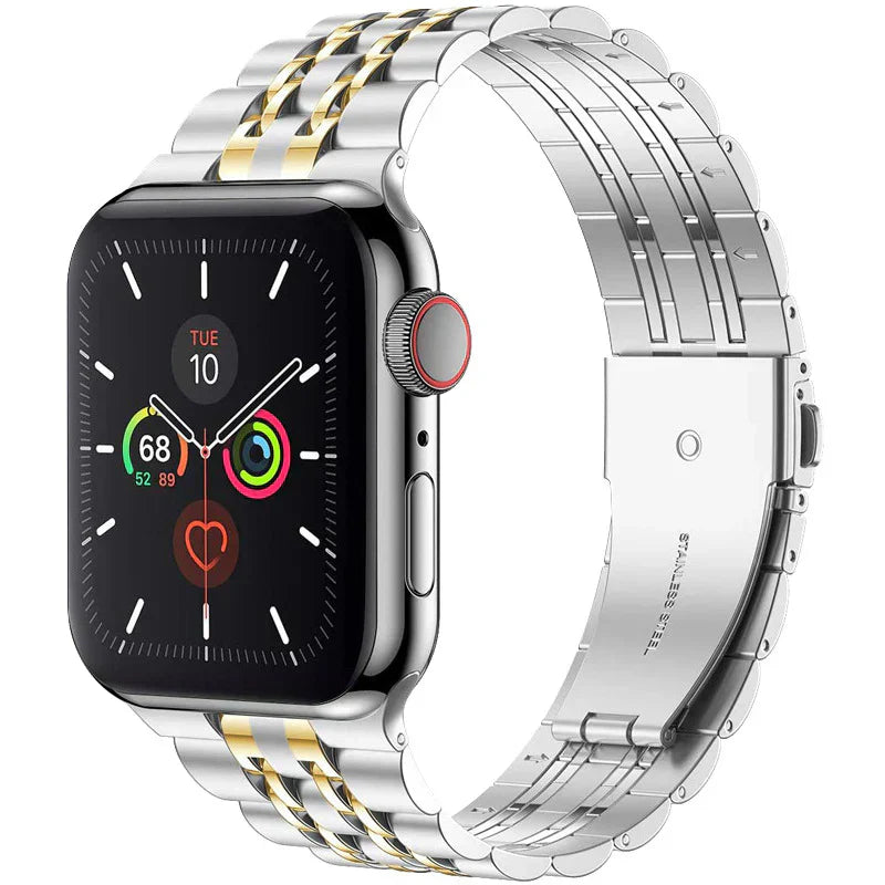 Luksusowa składana bransoleta ze stali nierdzewnej do Apple Watch
