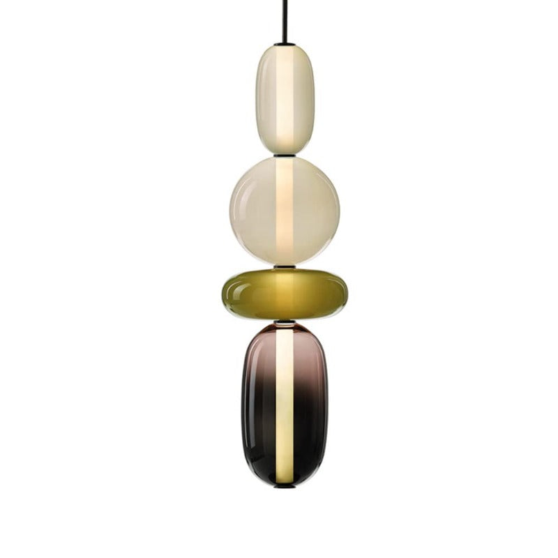 Syro LED-Pendelleuchte aus bonbonfarbenem Glas
