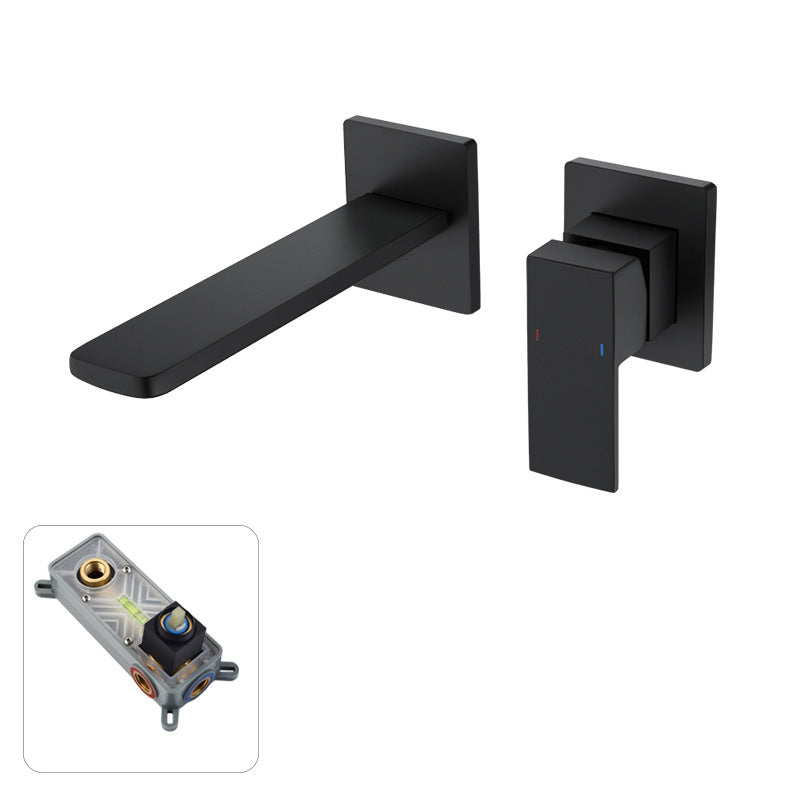 صنبور حوض حمام مثبت على الحائط بمقبض واحد مخفي