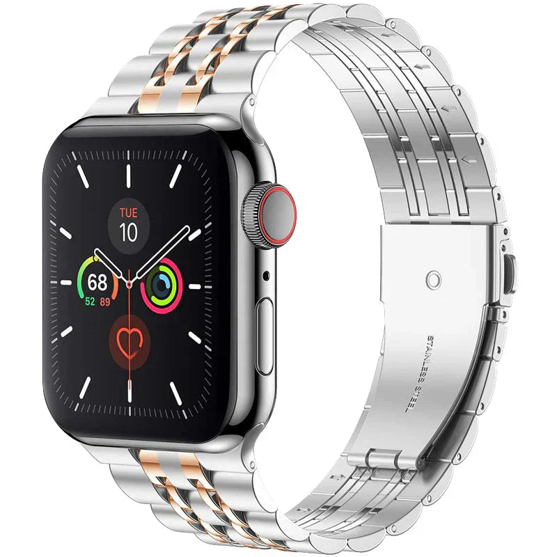 Luksusowa składana bransoleta ze stali nierdzewnej do Apple Watch
