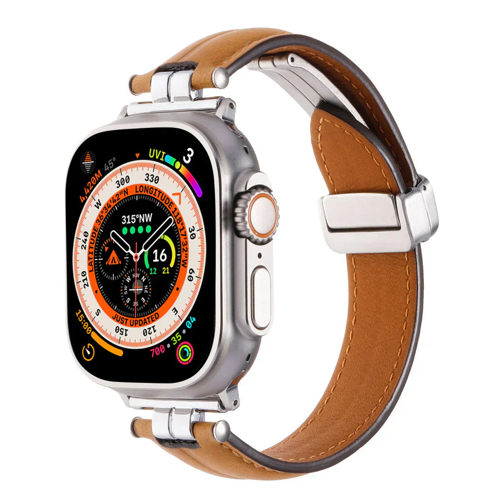 Cinturino in pelle magnetico per Apple Watch
