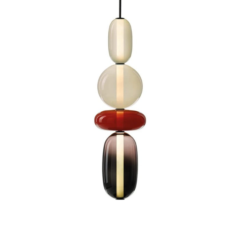 Syro LED-Pendelleuchte aus bonbonfarbenem Glas