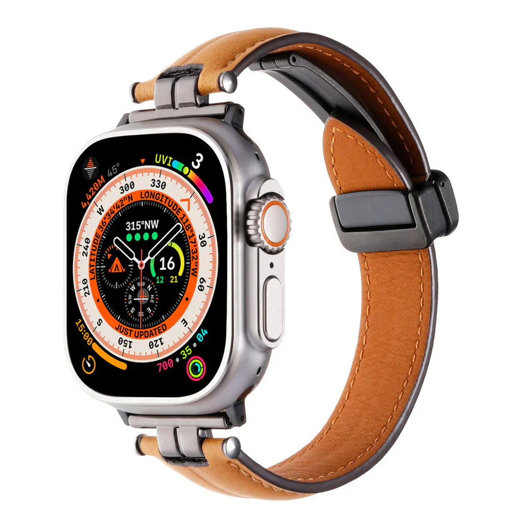 Cinturino in pelle magnetico per Apple Watch