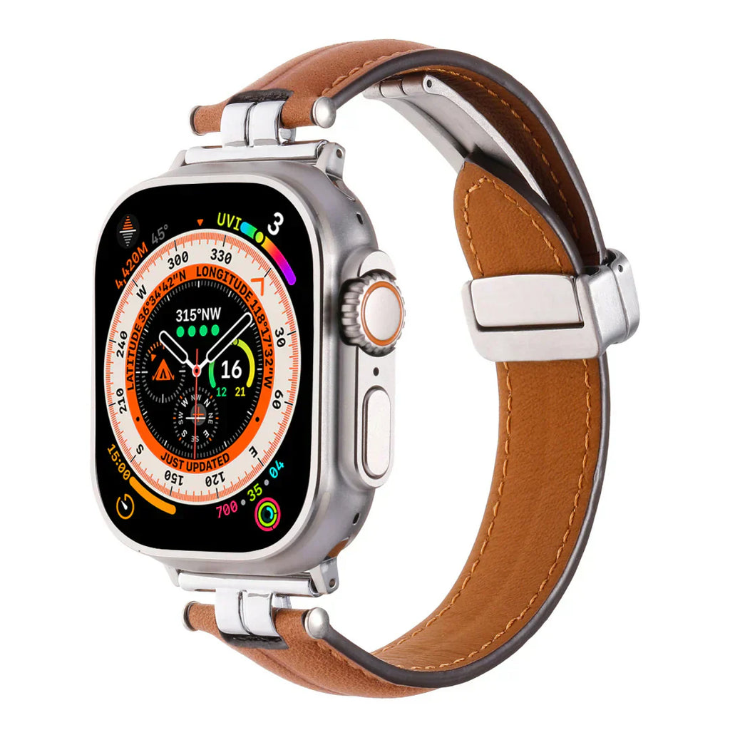 Cinturino in pelle magnetico per Apple Watch