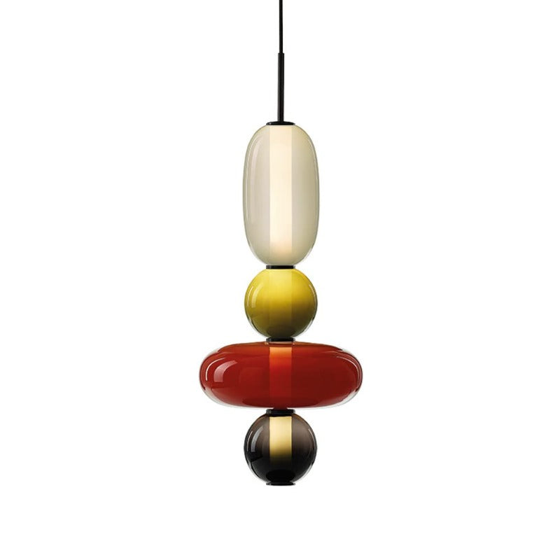 Syro LED-Pendelleuchte aus bonbonfarbenem Glas