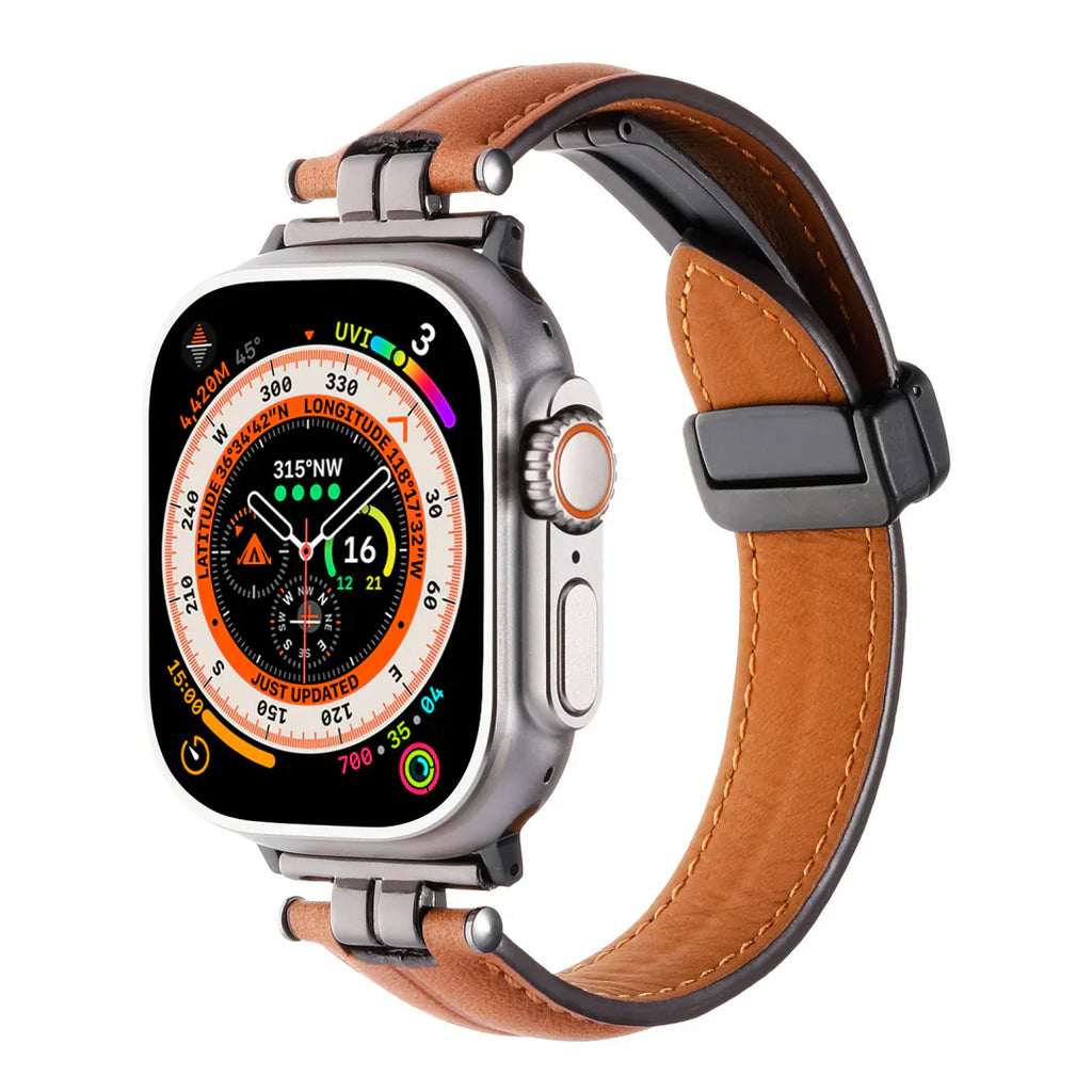 Cinturino in pelle magnetico per Apple Watch