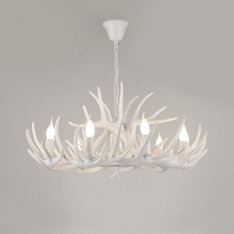 Silva Retro Deer Antlers Candle light Horn Resin Chandelier - Neutralighting
