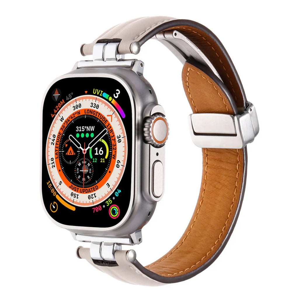 Cinturino in pelle magnetico per Apple Watch