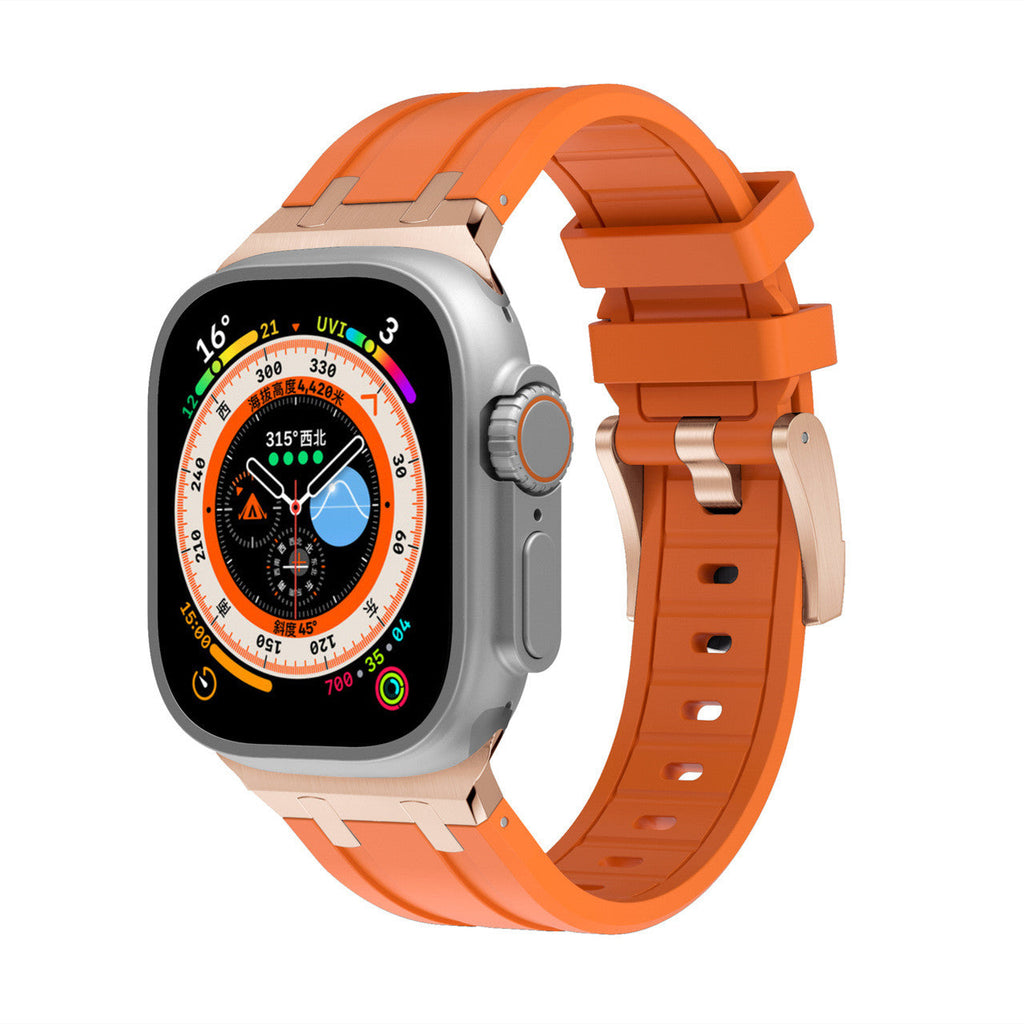 Nova Correia de Silicone XAP Metal Head para Apple Watch