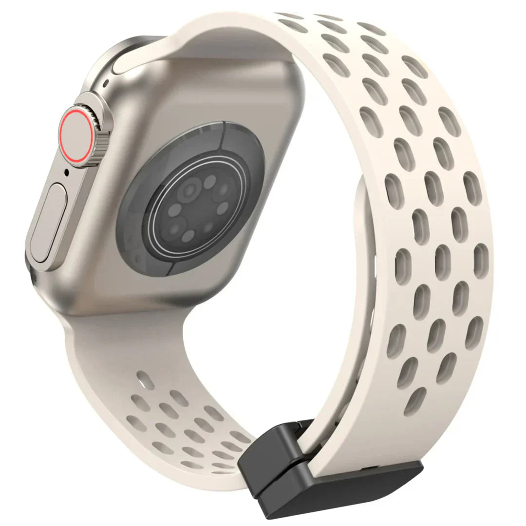 Magnetický prodyšný silikonový pásek pro Apple Watch
