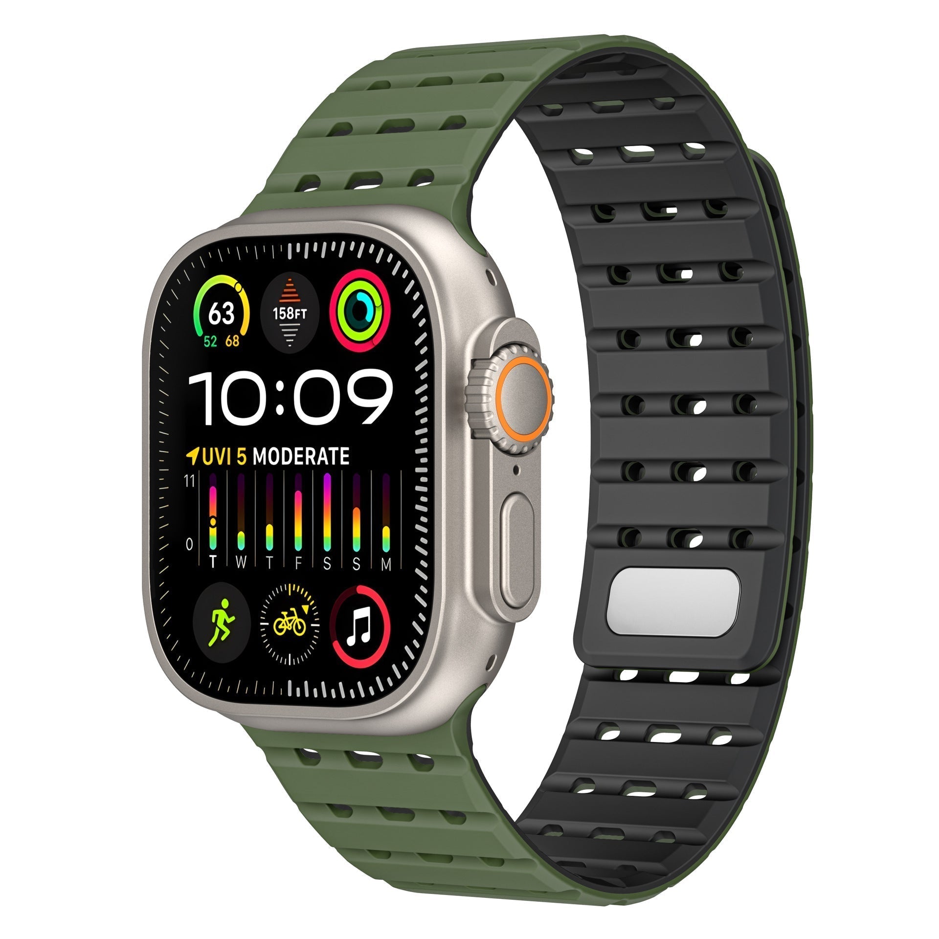 Tali Silikon Magnetik Bernafas AW Untuk Apple Watch