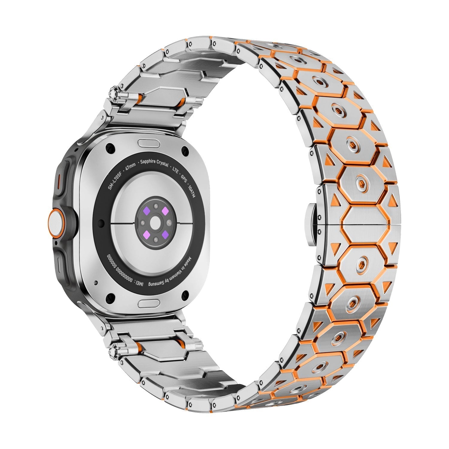 Luxus rozsdamentes acél szíj Samsung Galaxy Watch Ultra-hoz