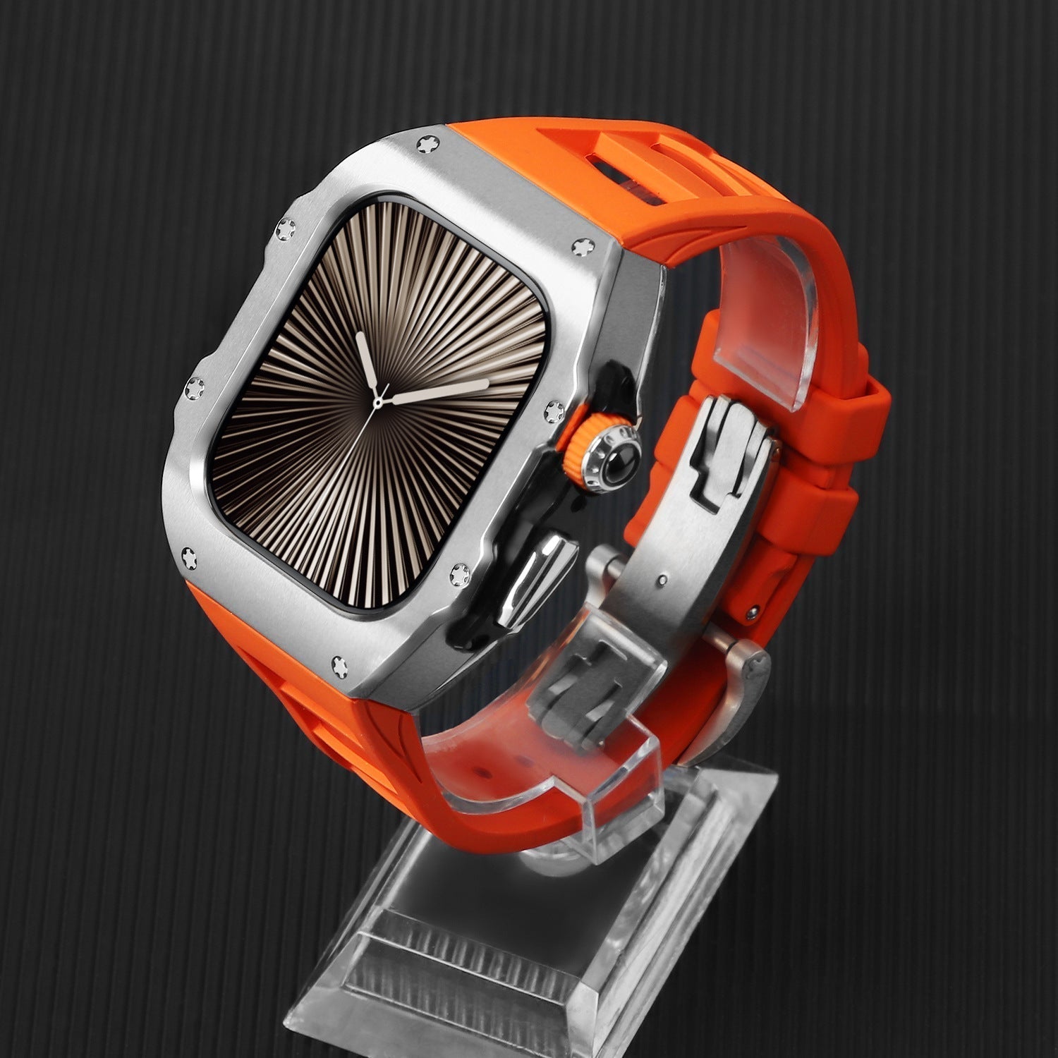 Elektrokémiailag bevont integrált módosítású fluoroelasztomer szíj Apple Watch-hoz