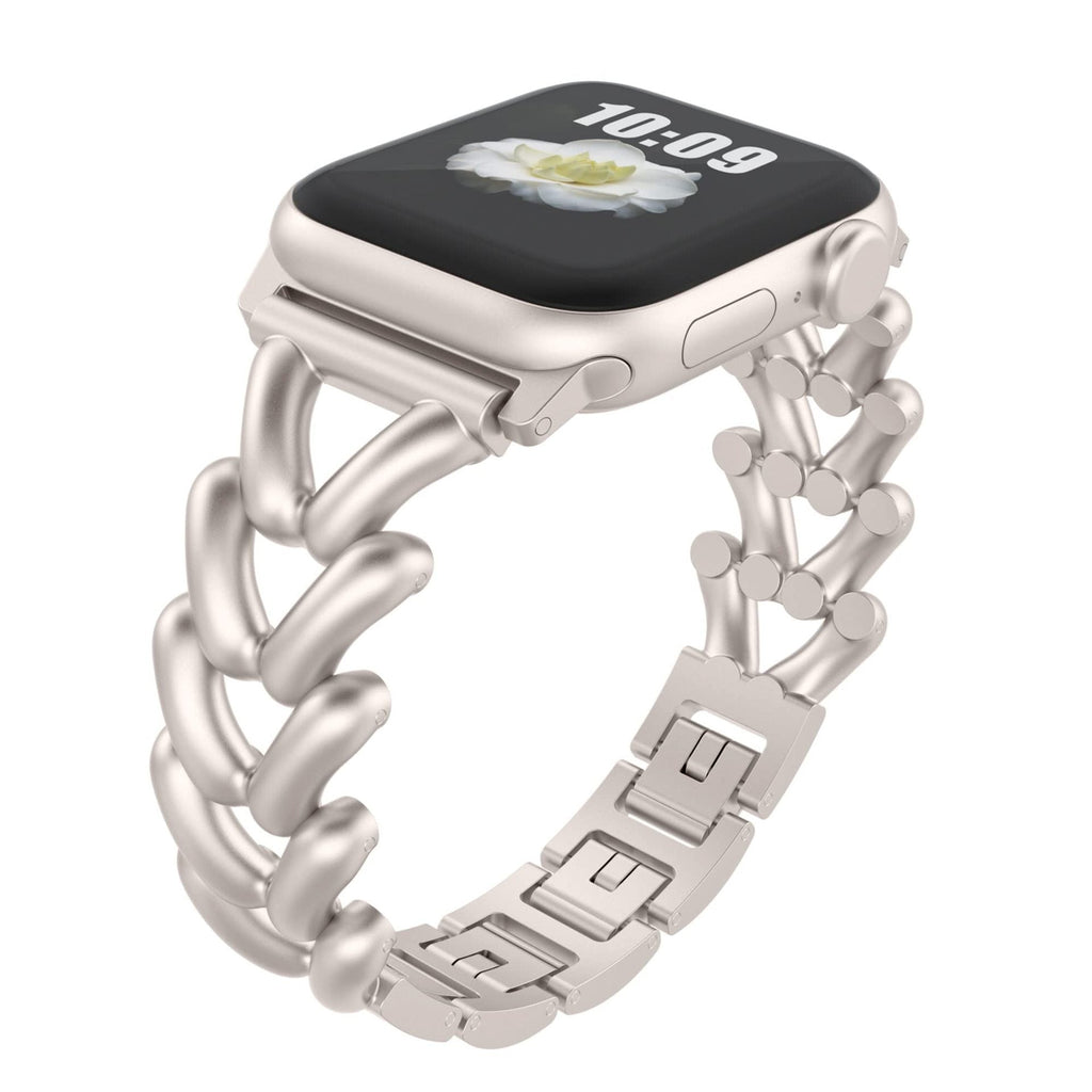 Luksusowa bransoletka w kształcie serca dla kobiet - paski do Apple Watch
