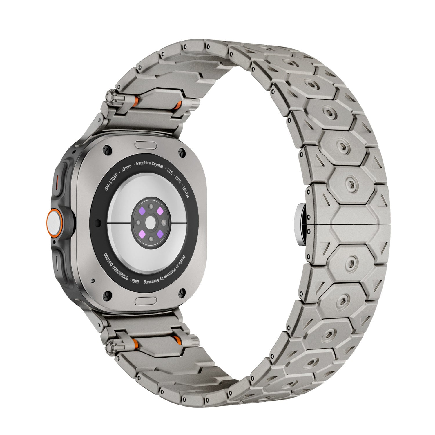 Luxus rozsdamentes acél szíj Samsung Galaxy Watch Ultra-hoz