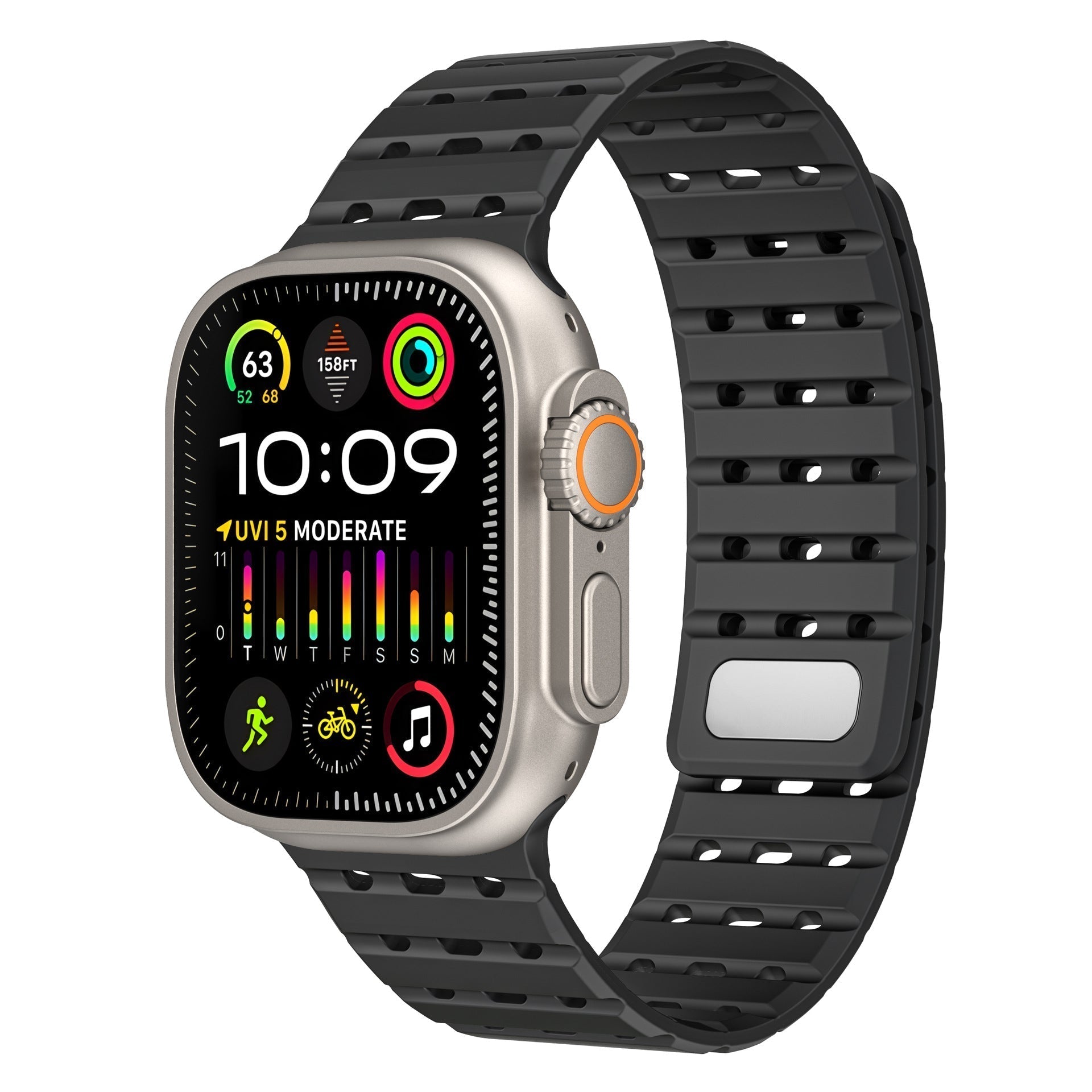 Tali Silikon Magnetik Bernafas AW Untuk Apple Watch