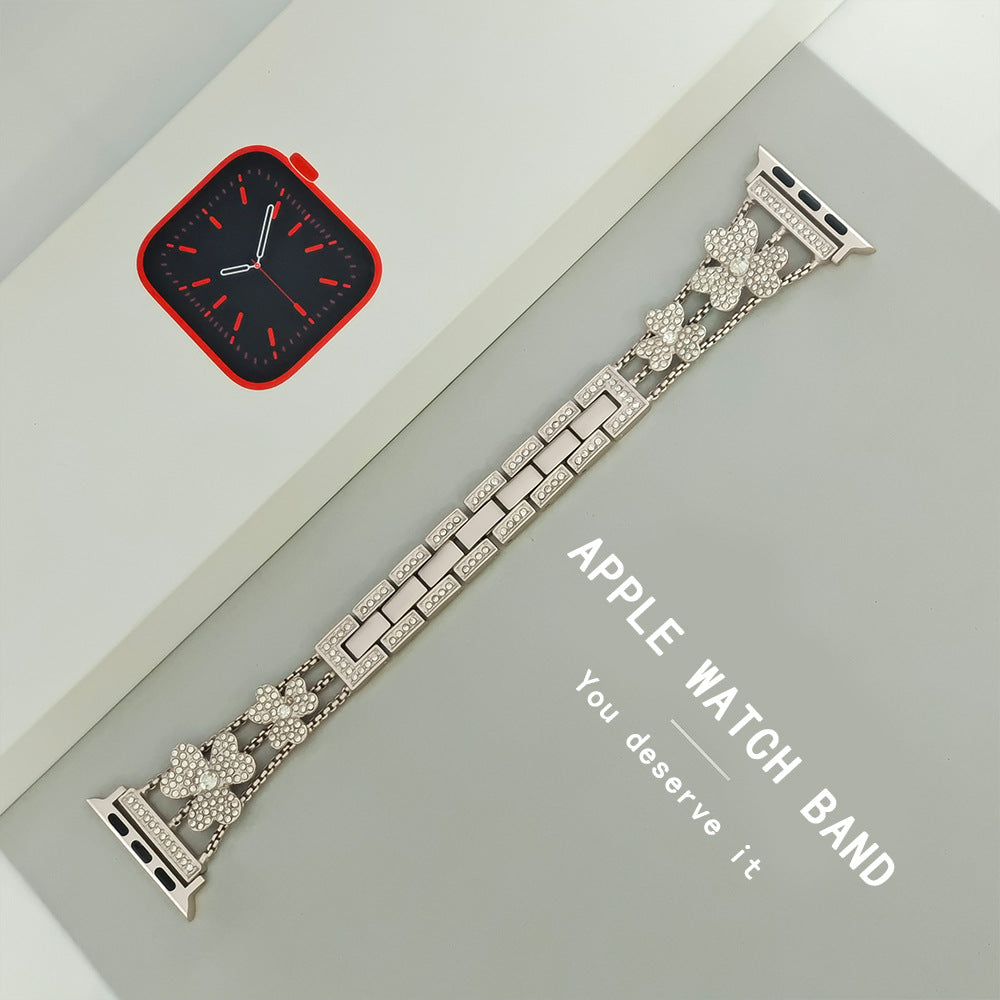 Náramek Flower Sparkling Diamond Link pro Apple Watch