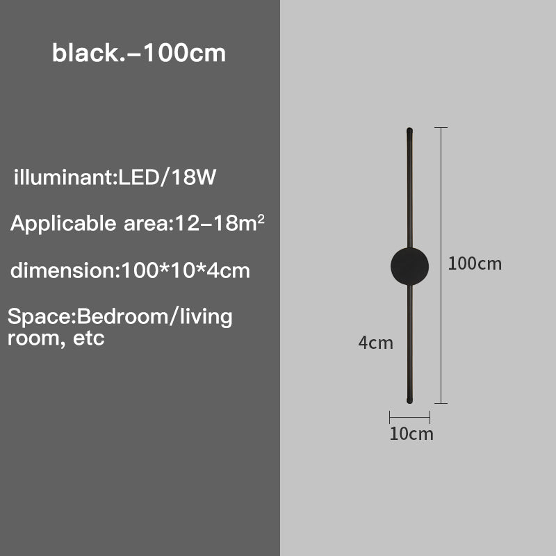 I-Shaped LED Wall Light With Adjustable Three-Tone Glow For Bedroom And Living Rooms
