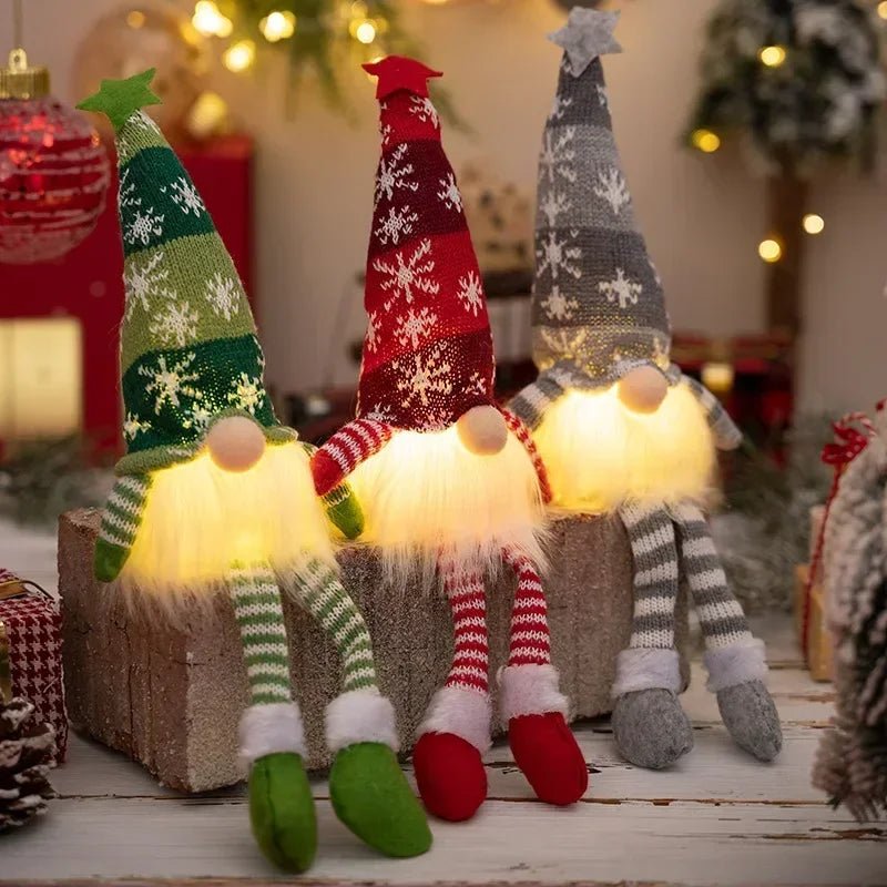 LumaGnome Soft Plush Gnome With Gentle LED Lighting For Cozy Winter Decor