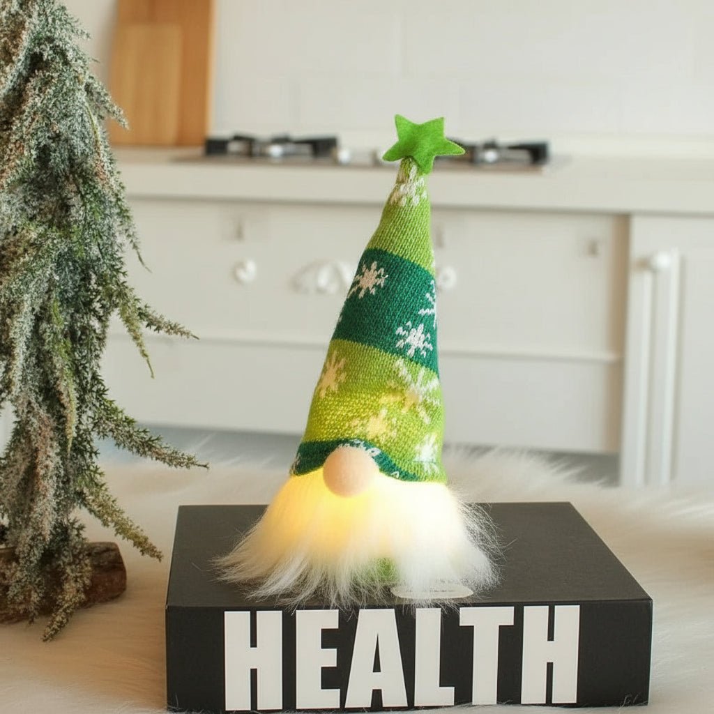 LumaGnome Soft Plush Gnome With Gentle LED Lighting For Cozy Winter Decor
