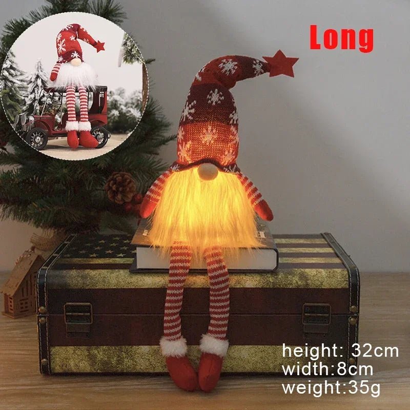 LumaGnome Soft Plush Gnome With Gentle LED Lighting For Cozy Winter Decor