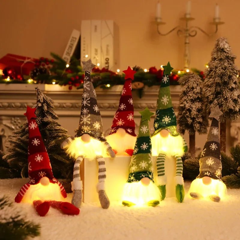 LumaGnome Soft Plush Gnome With Gentle LED Lighting For Cozy Winter Decor