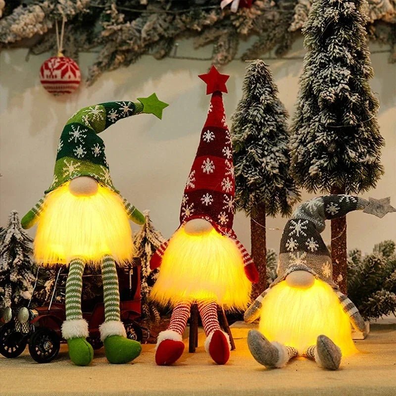 LumaGnome Soft Plush Gnome With Gentle LED Lighting For Cozy Winter Decor
