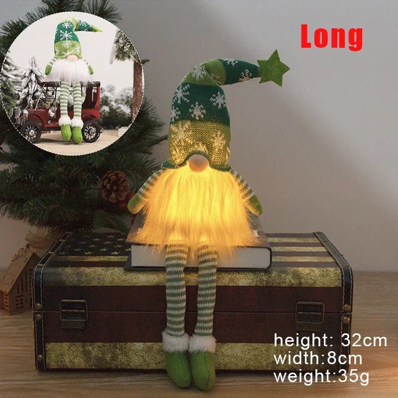 LumaGnome Soft Plush Gnome With Gentle LED Lighting For Cozy Winter Decor