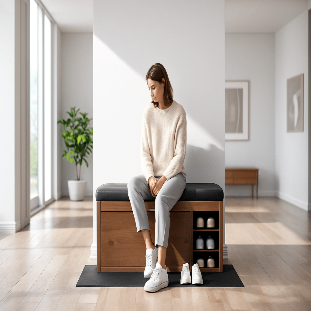 HavenBox 3-in-1-Schuhschrank mit Sitzbank und klappbarem Stauraum für Flure