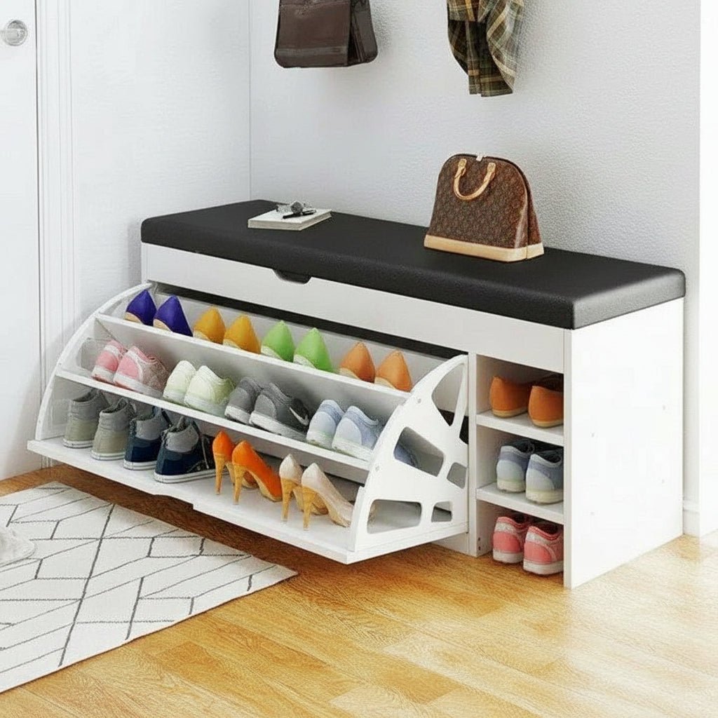 HavenBox 3-in-1-Schuhschrank mit Sitzbank und klappbarem Stauraum für Flure