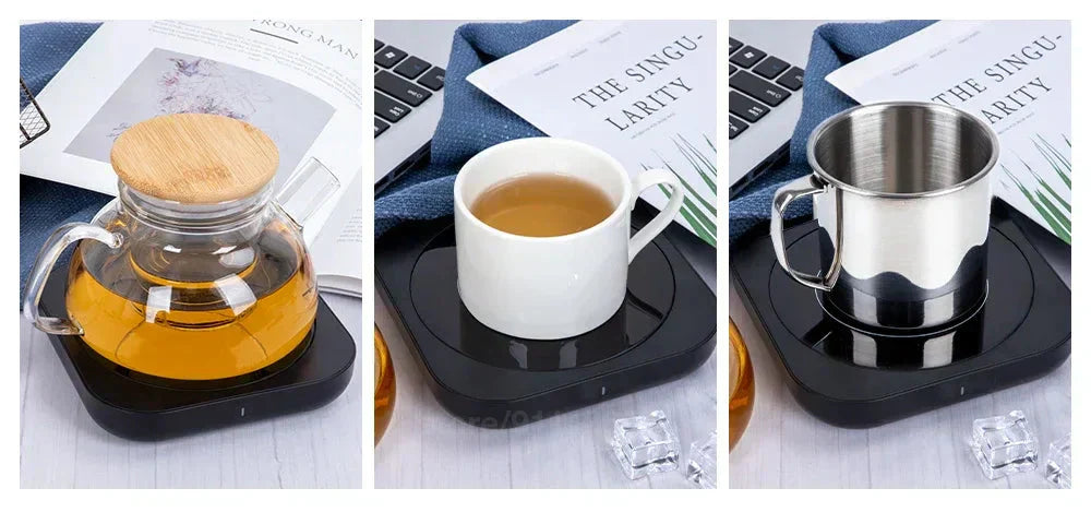 Scalda Tazze Elettrico – 3 Impostazioni di Temperatura, Spegnimento Automatico, Ideale per Caffè, Tè e Latte