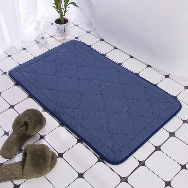 Alfombrilla de baño antideslizante con relieve de adoquines para baño