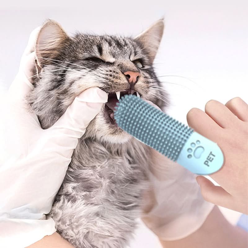 PawBright 360度狗猫指套牙刷，温和呵护宠物口腔健康