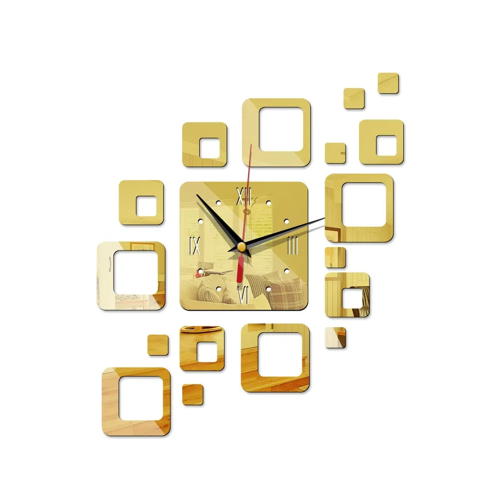 MirrorCraft - Reloj de pared acrílico cuadrado
