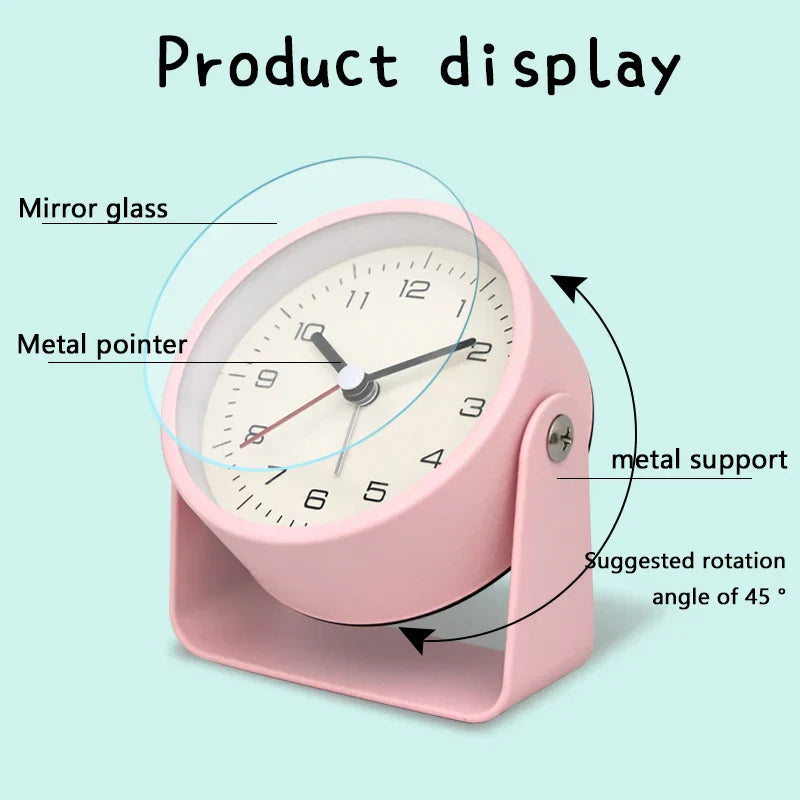 Yaratıcı Minimalist Metal Kuvars Masaüstü Alarm Saati