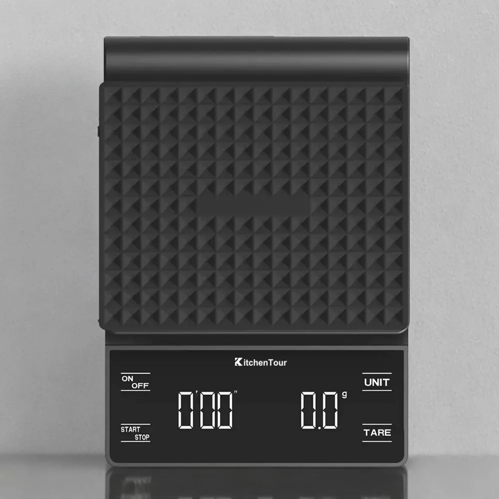 Balance à café numérique multifonction avec minuterie – Écran LCD haute précision pour préparer du café en versement, par filtration goutte à goutte et à l’espresso