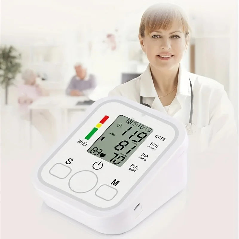 Monitor de Presión Arterial - Tonometría Automática de Brazo Superior | Medidor Digital de Presión Arterial Esfigmomanómetro