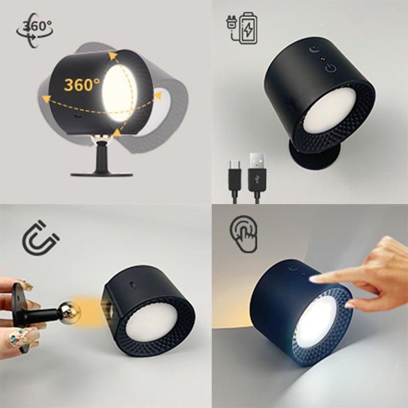 NovaGlow Obracająca się o 360 stopni Ścienna Lampa LED Ładowalna Regulowana Bezprzewodowa