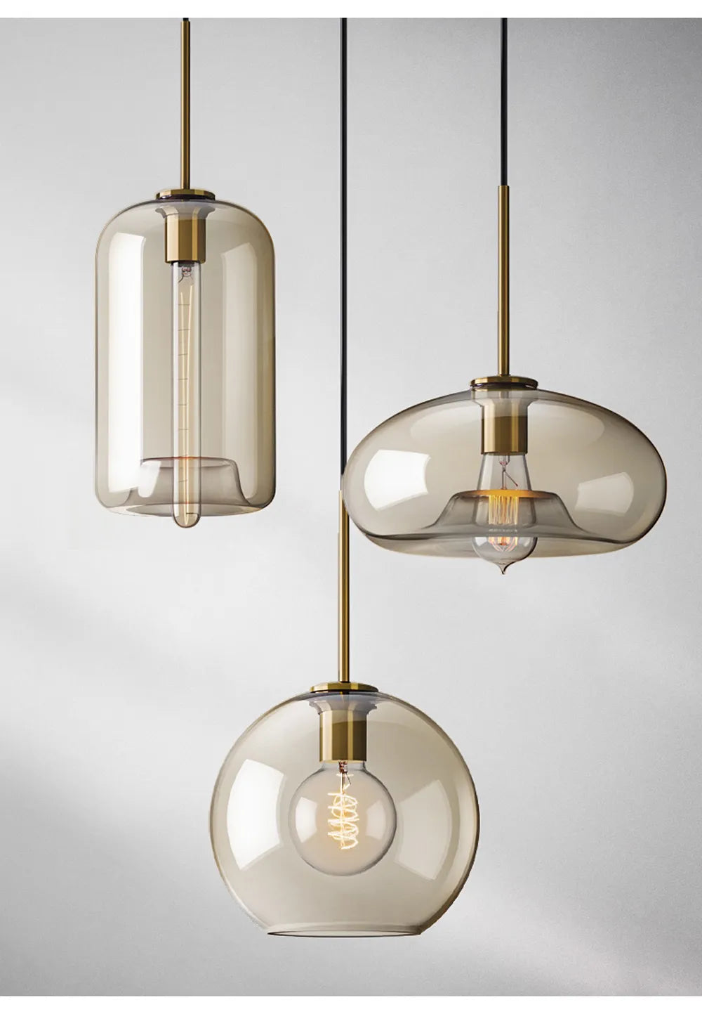 Nomada Nordic Glass LED Pendant Light for Modern Kitchens by Asterova