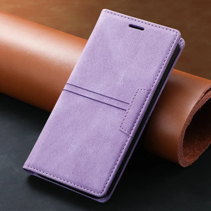 Custodia a portafoglio in pelle Aurora con flip per telefono Google Pixel