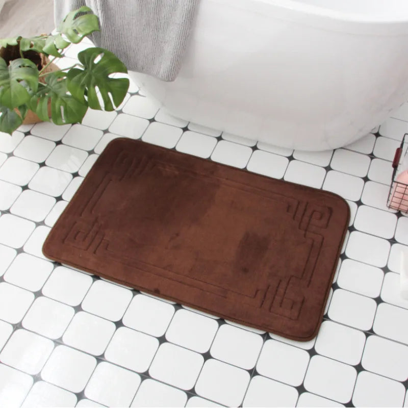 Alfombrilla de baño antideslizante con relieve de adoquines para baño