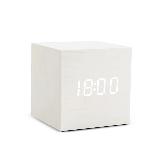 TempTune – Reloj despertador de madera con LED y pantalla de temperatura
