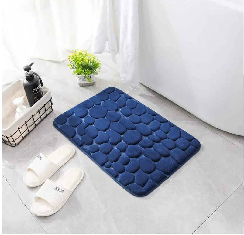 Tapis de bain antidérapant à relief géométrique