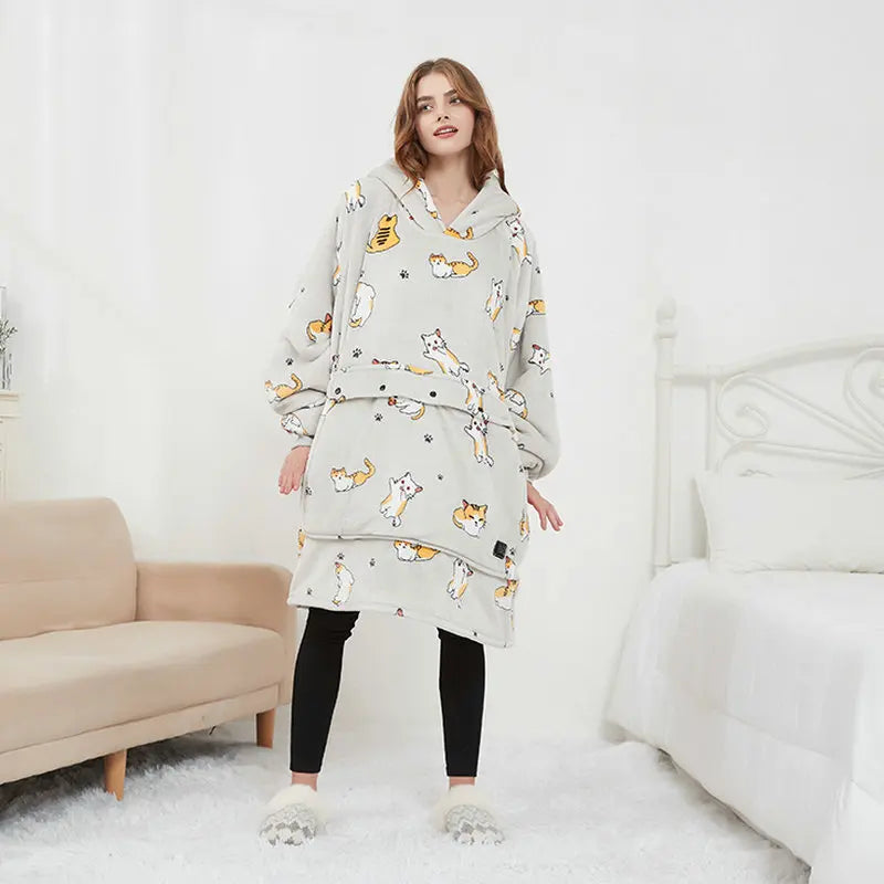 CozyHood - Vyhřívaná vlnená mikina pro líné muže